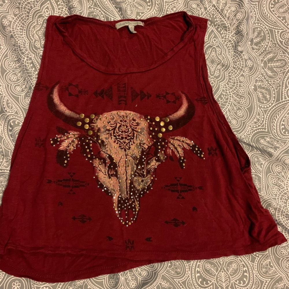 Bull skull top